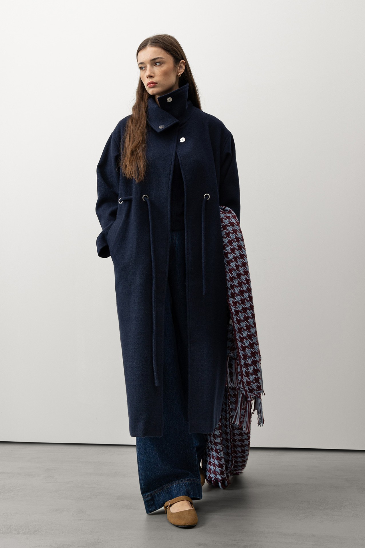 Casaco Comprido com Cinto Corda