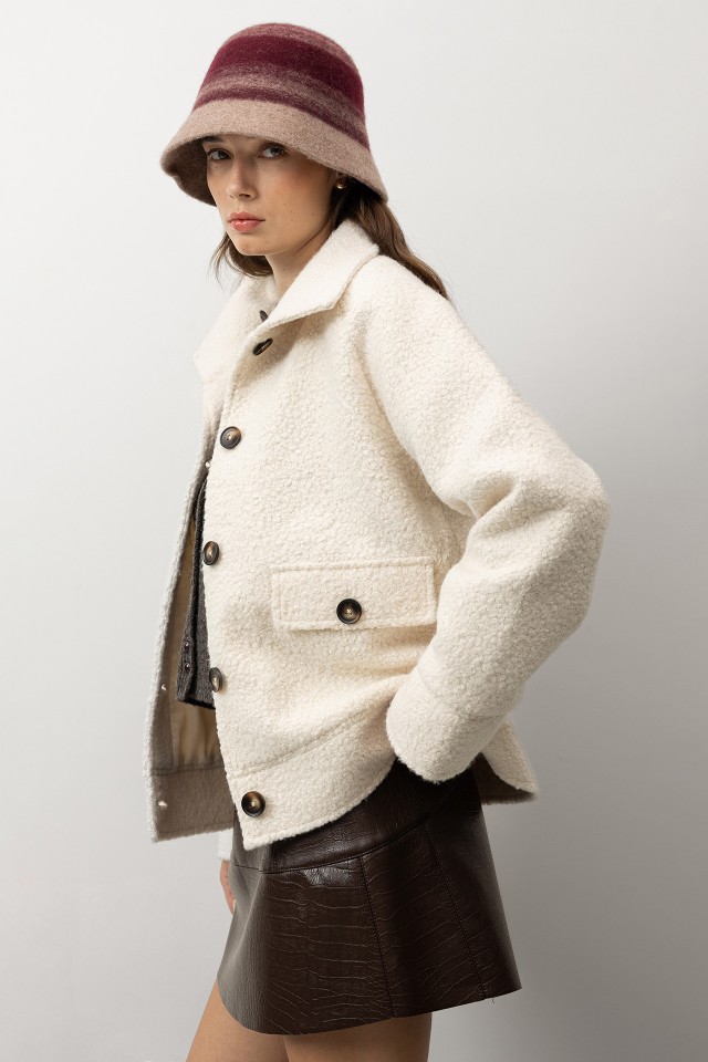 Relaxed Fit Boucl Jacket