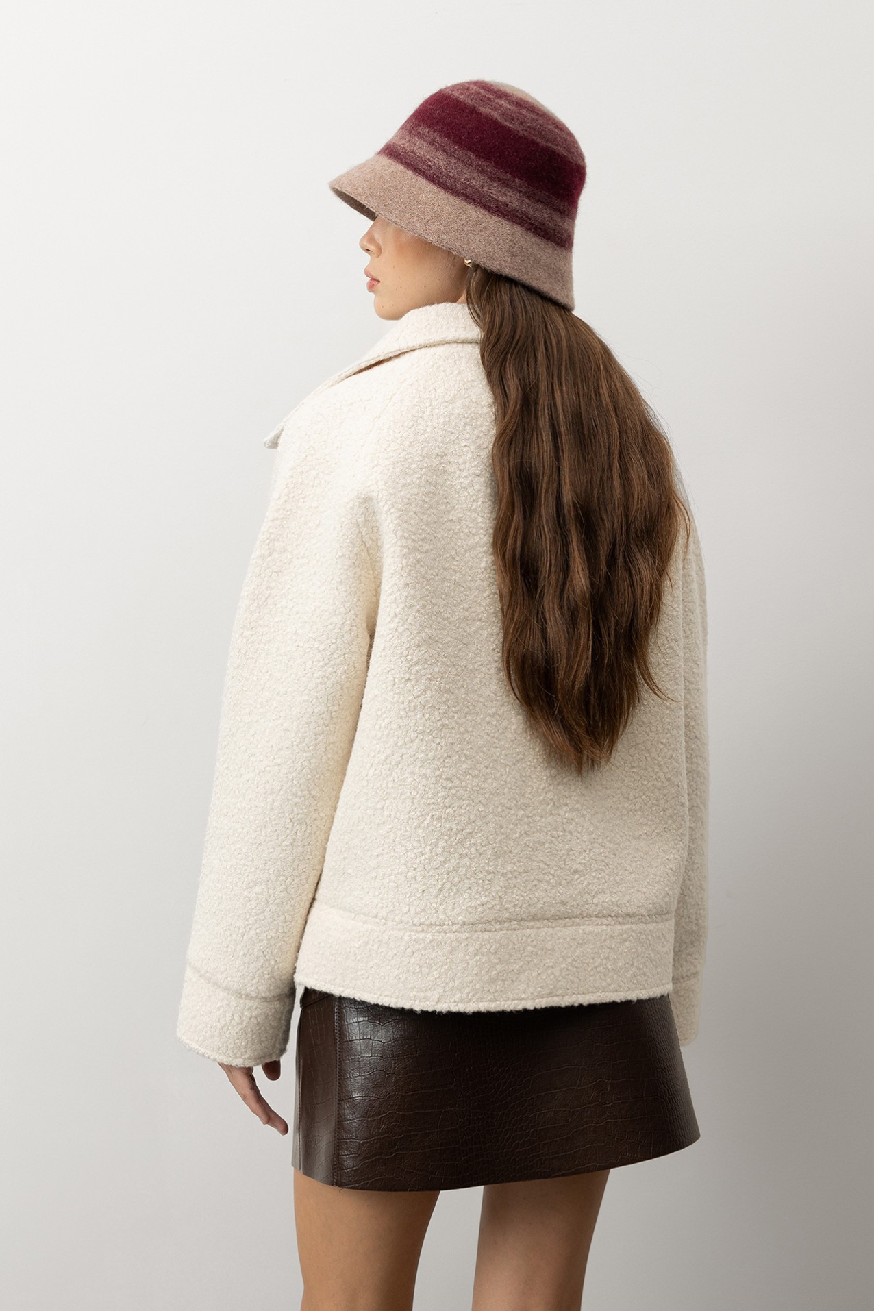 Relaxed Fit Boucl Jacket