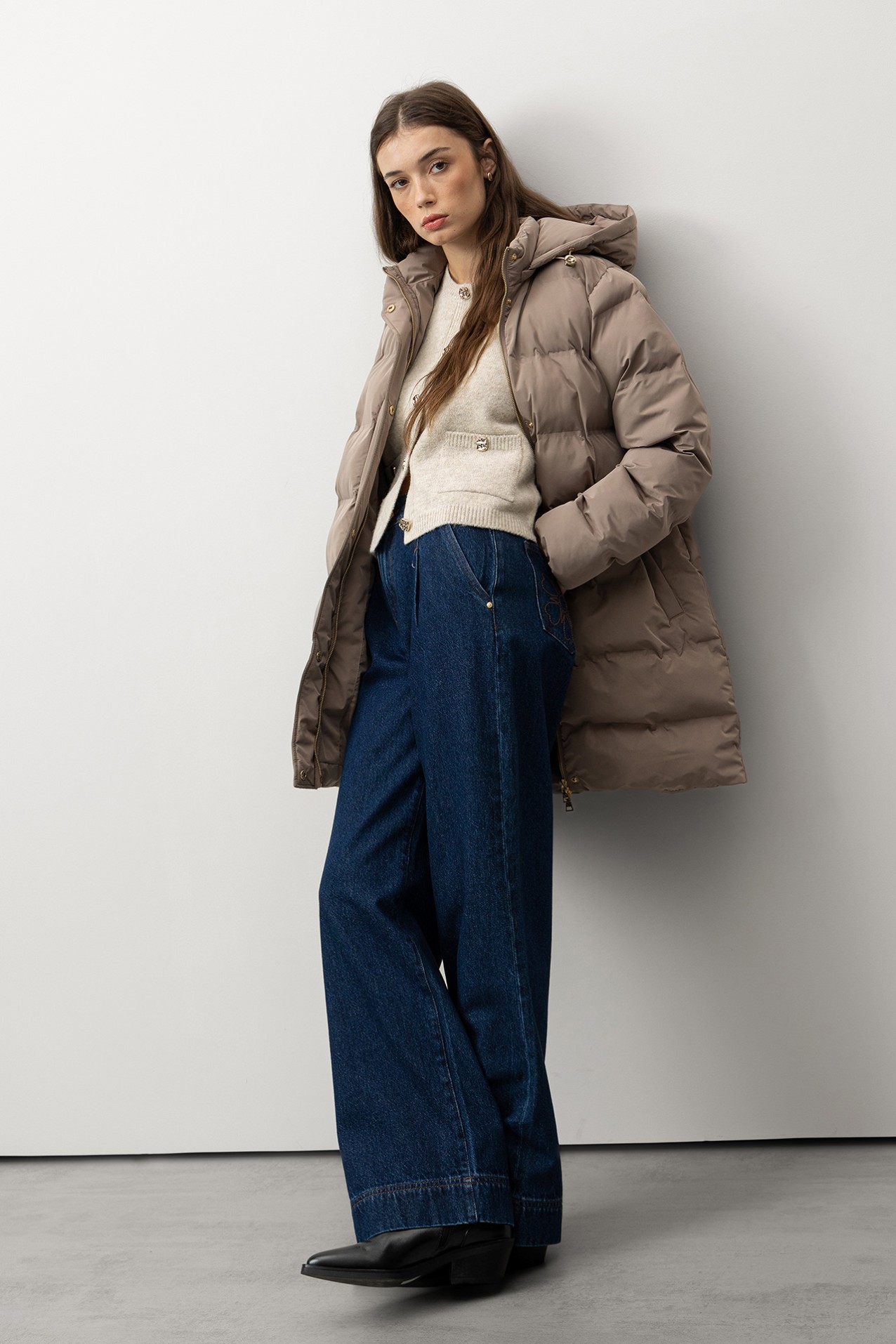 Casaco Comprido Relaxed Bege