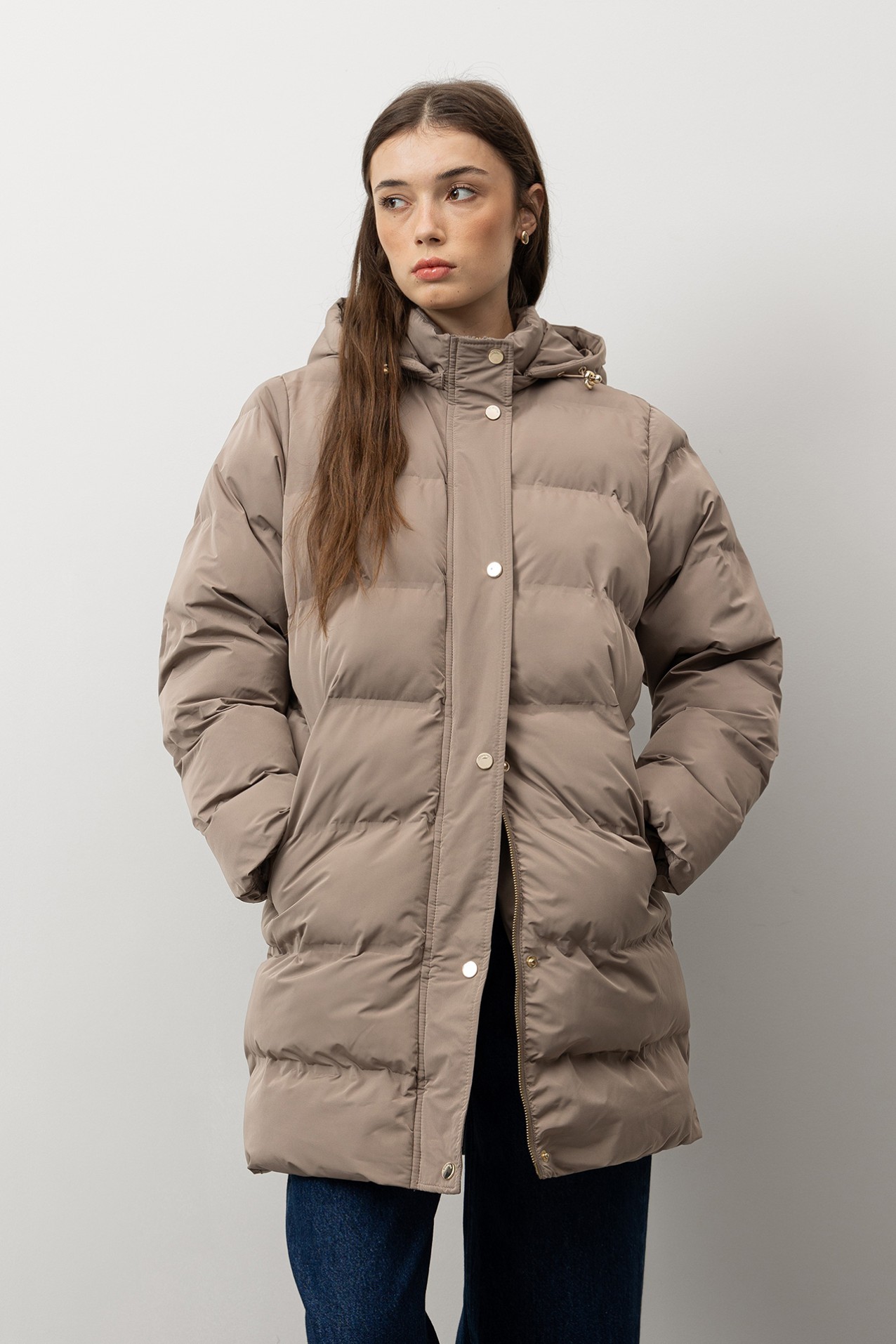 Casaco Comprido Relaxed Bege