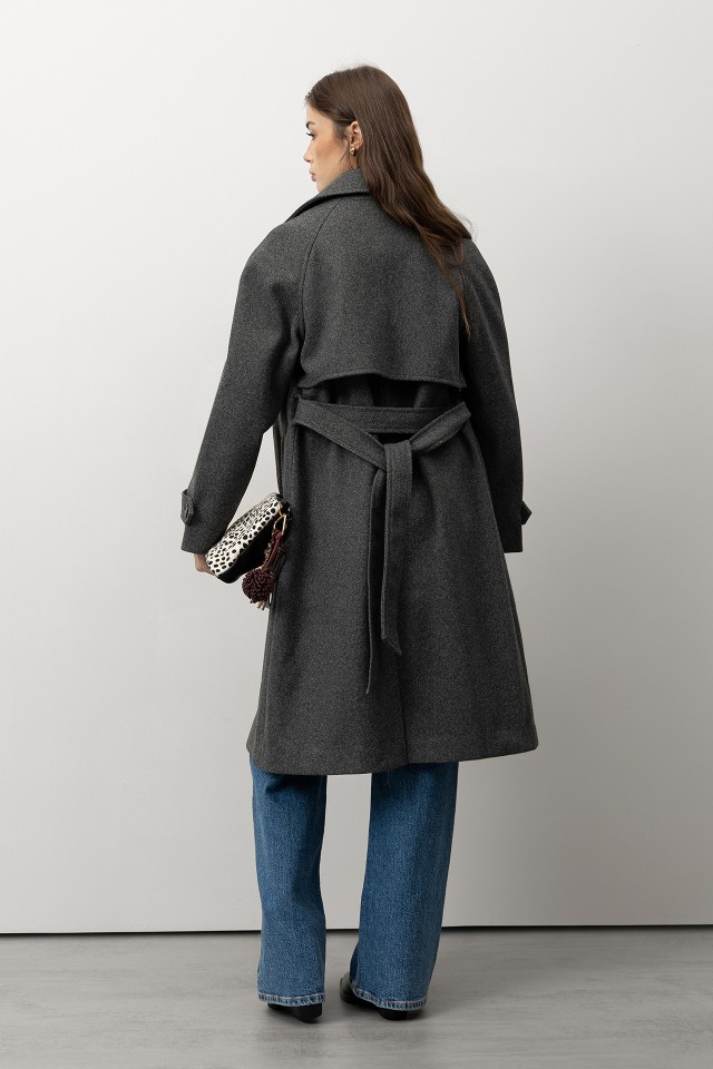 Wool-Effect Trench Coat Wool-Effect Trench Coat