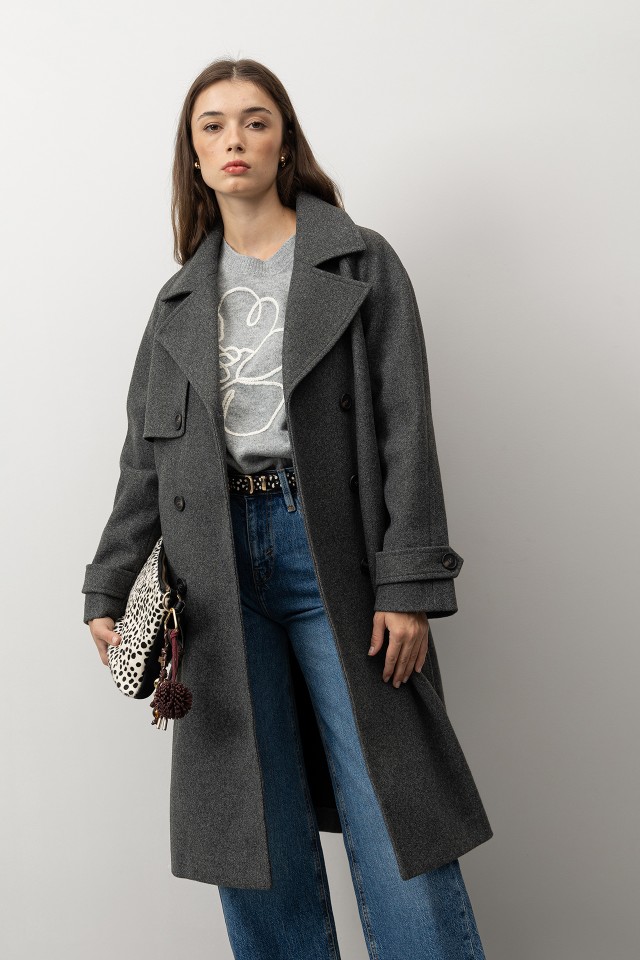 Wool-Effect Trench Coat Wool-Effect Trench Coat
