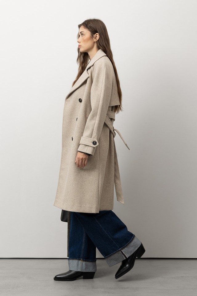Wool-Effect Trench Coat Wool-Effect Trench Coat