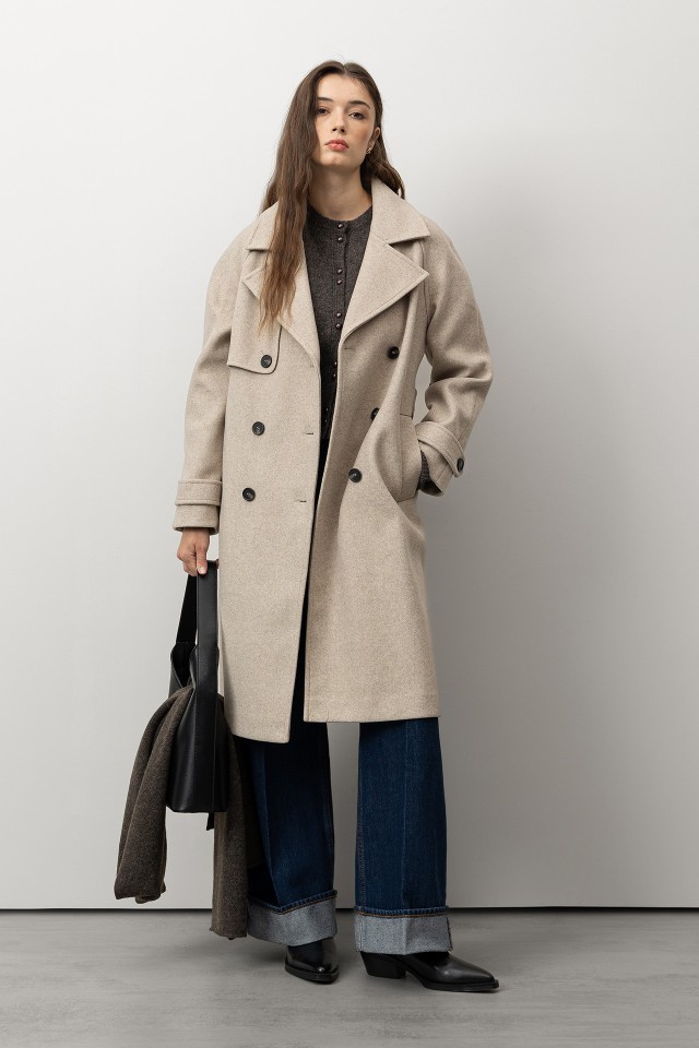 Wool-Effect Trench Coat Wool-Effect Trench Coat