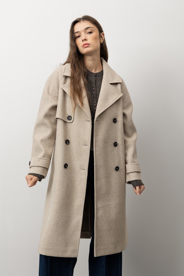 Wool-Effect Trench Coat Wool-Effect Trench Coat