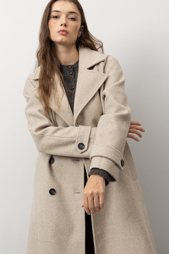 Wool-Effect Trench Coat Wool-Effect Trench Coat