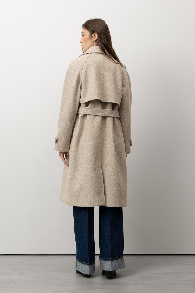Wool-Effect Trench Coat Wool-Effect Trench Coat