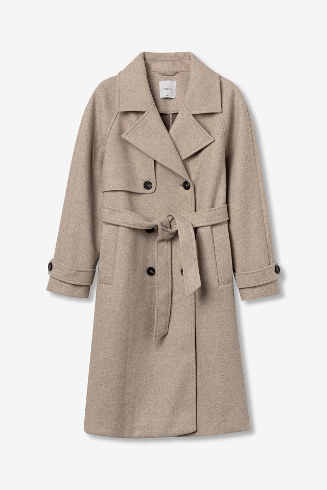Wool-Effect Trench Coat Wool-Effect Trench Coat