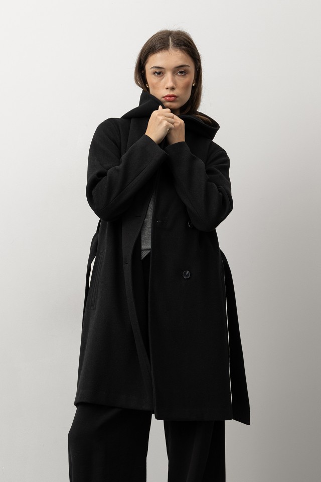 Casaco Comprido com Capuz Casaco Comprido com Capuz