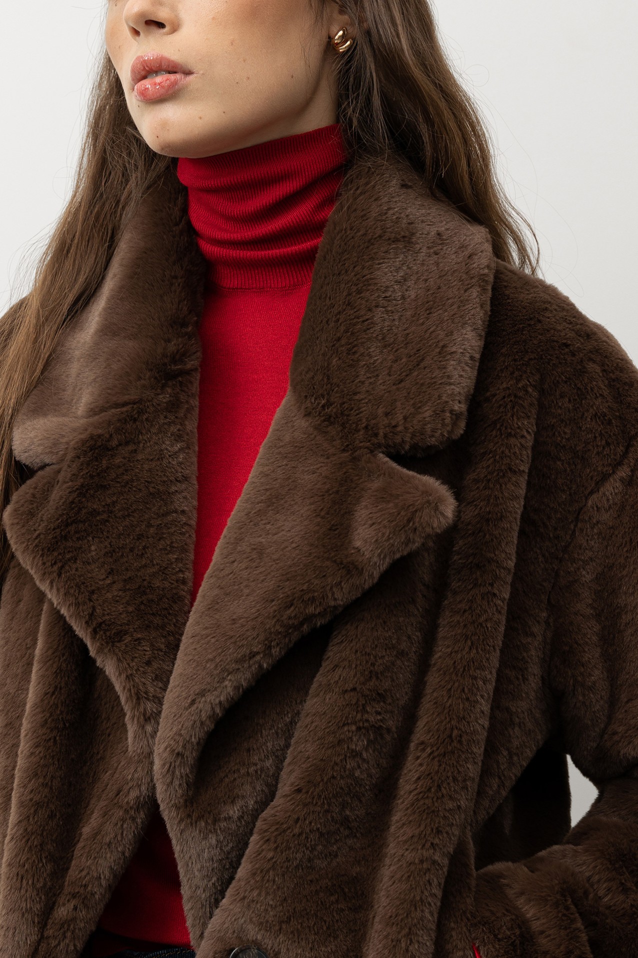 Brown Relaxed Short Coat