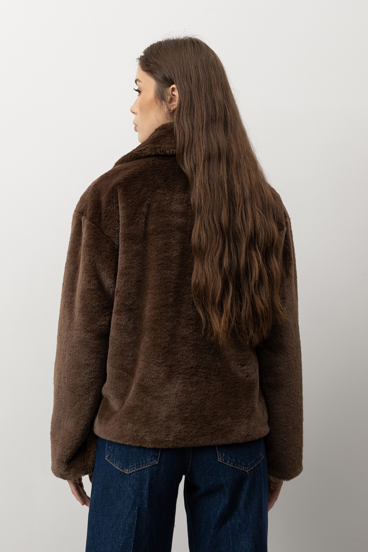 Brown Relaxed Short Coat
