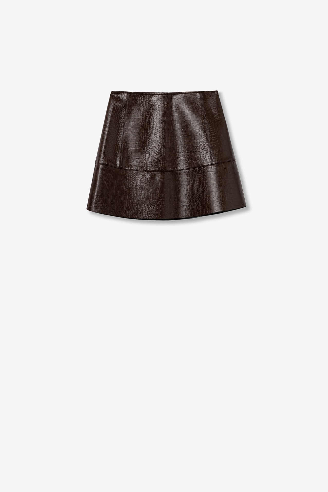 Brown Crocodile Texture Skirt