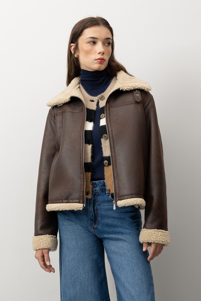 Casaco Castanho Relaxed Casaco Castanho Relaxed