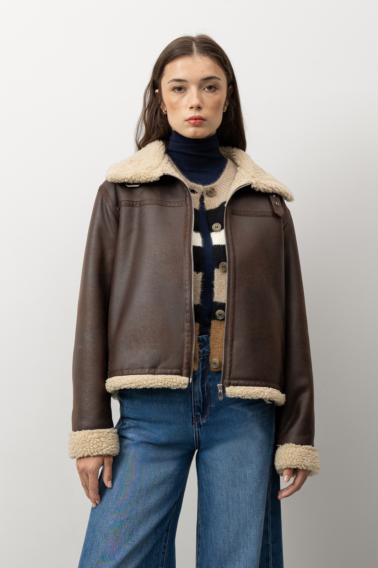 Casaco Castanho Relaxed