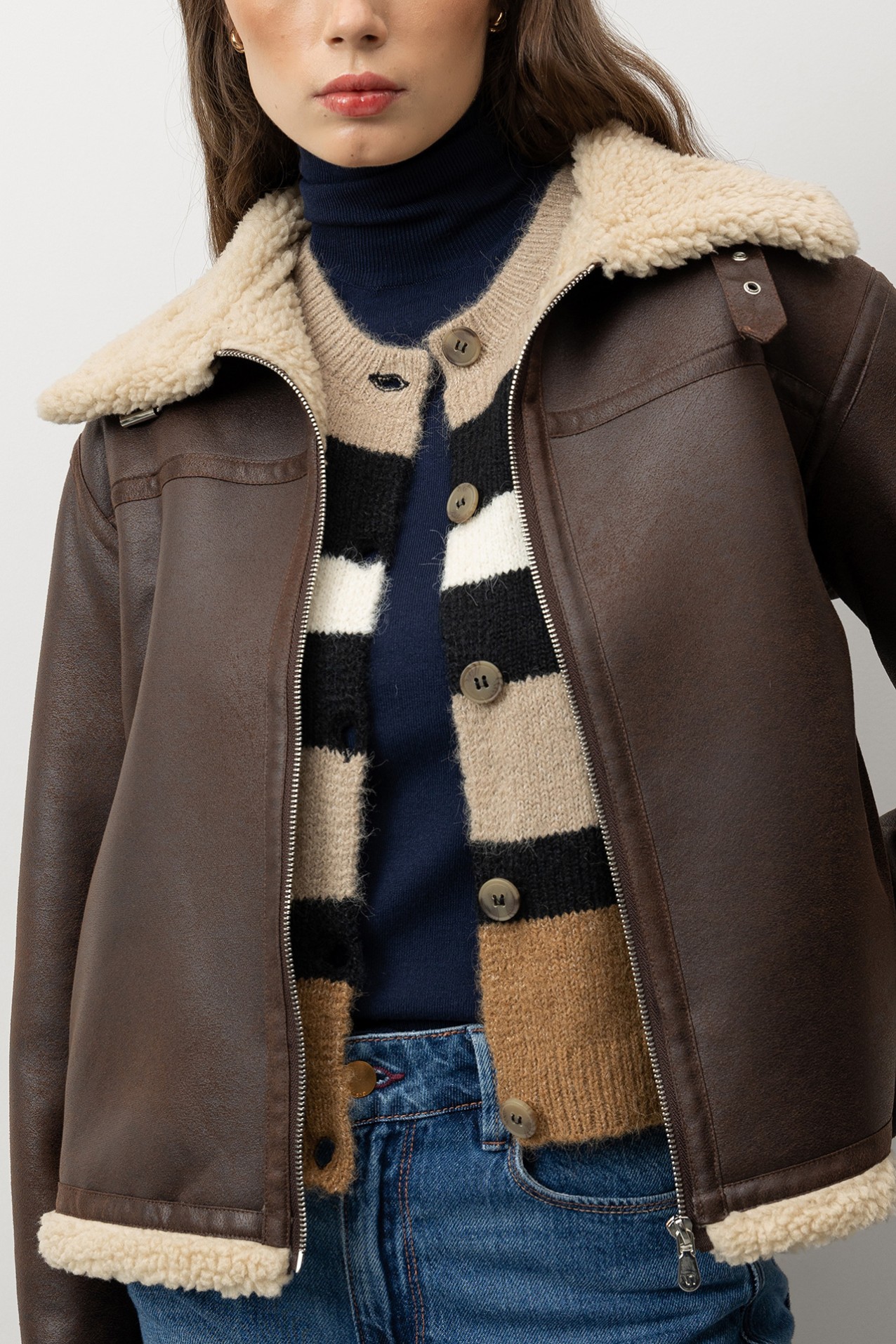 Casaco Castanho Relaxed