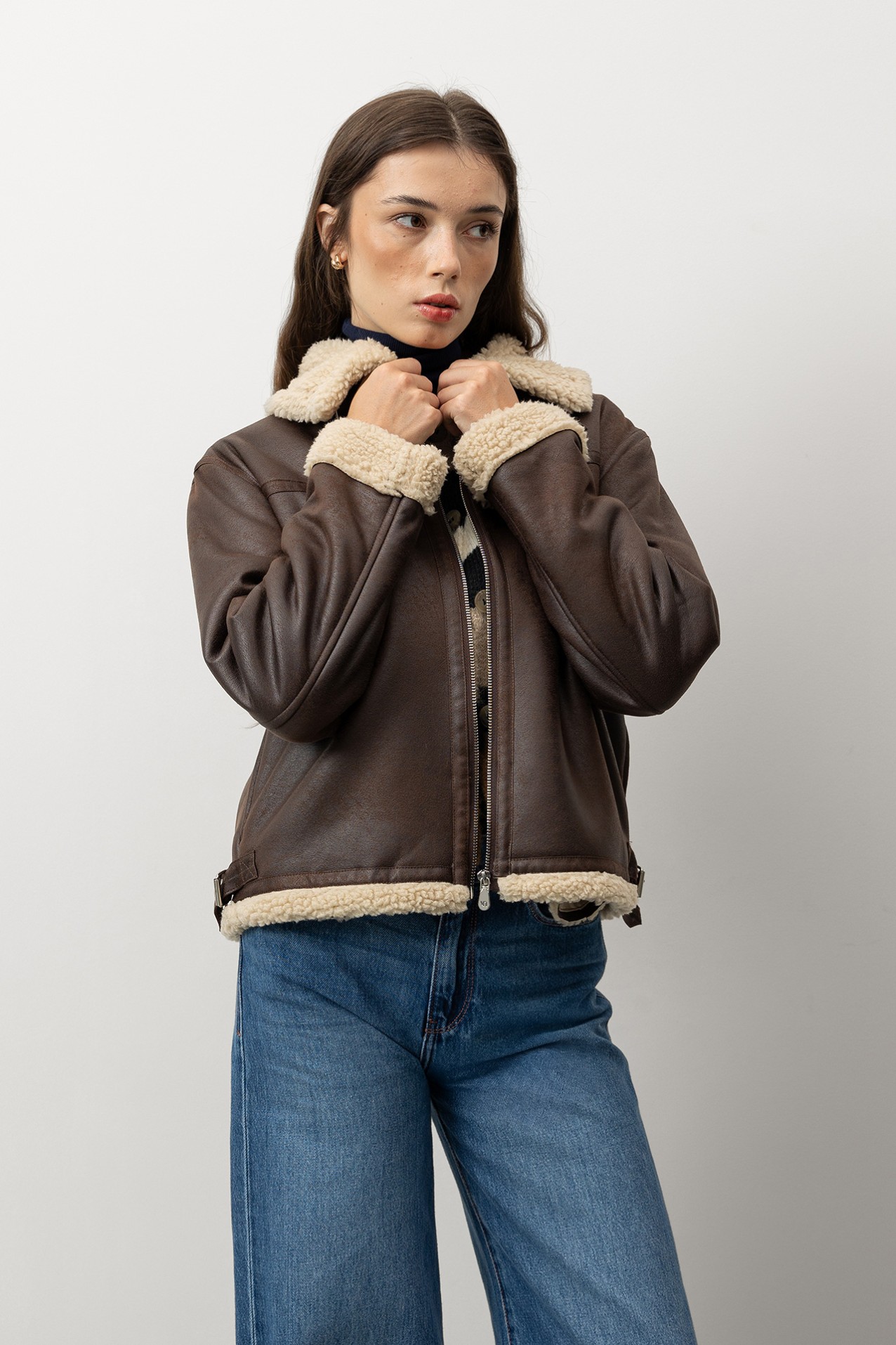 Casaco Castanho Relaxed