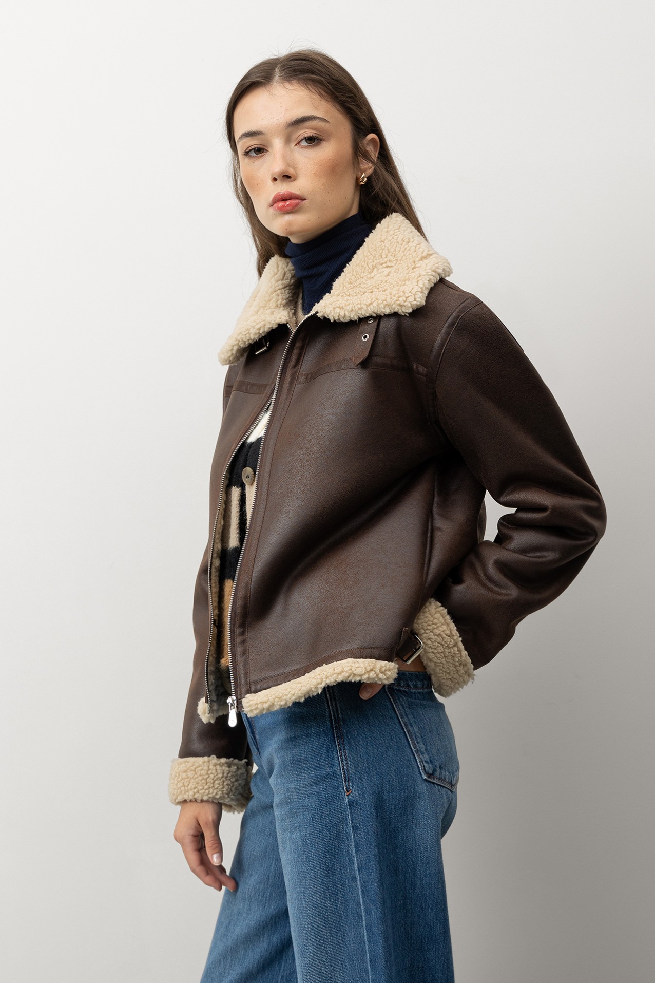 Casaco Castanho Relaxed