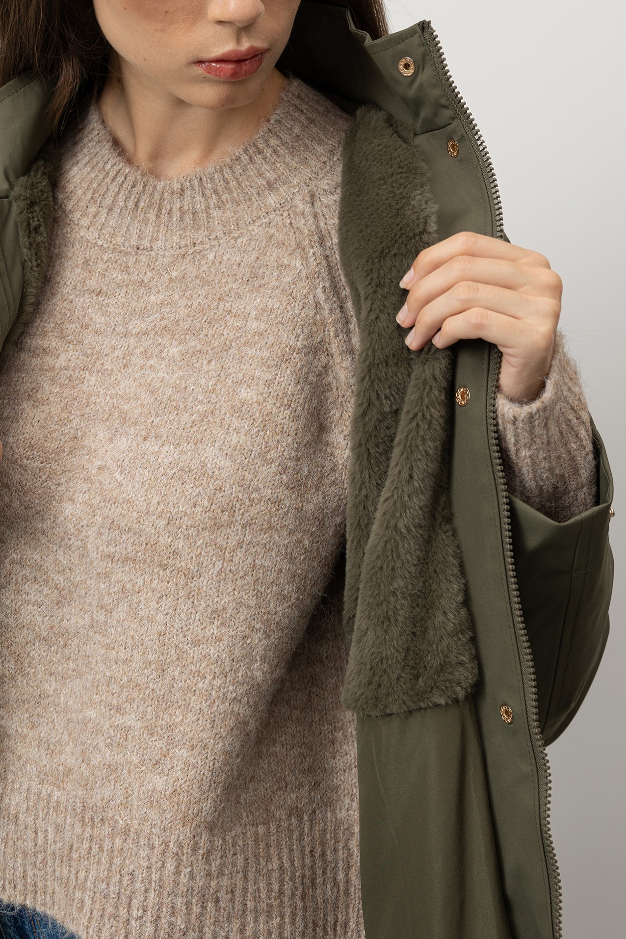 Long Green Hooded Coat