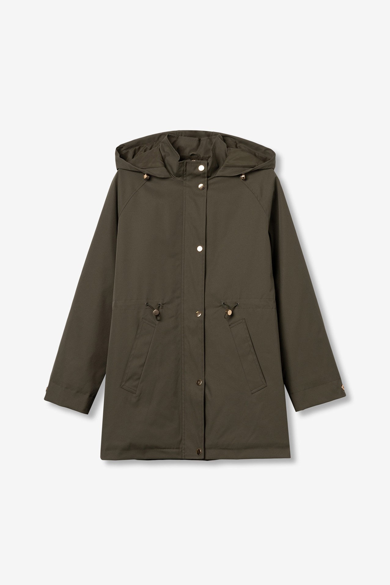 Long Green Hooded Coat