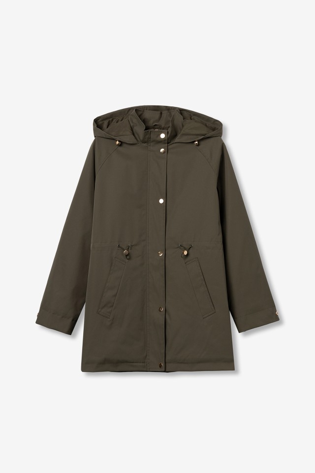 Long Green Hooded Coat Long Green Hooded Coat