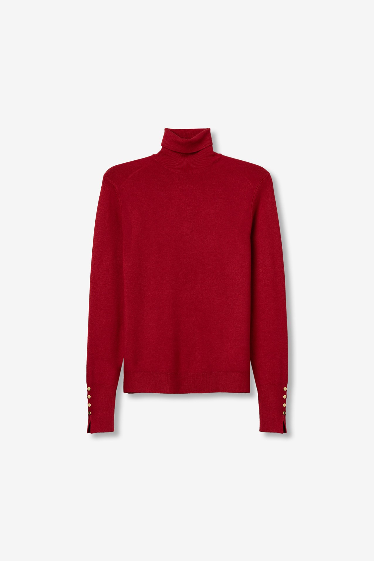 Red Slim Turtleneck Sweater