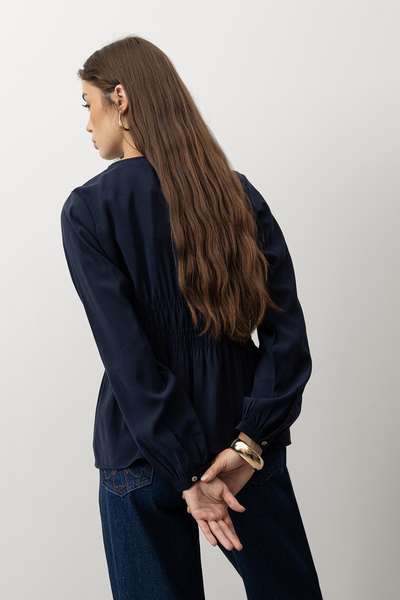 Camisa Slim Azul Escuro