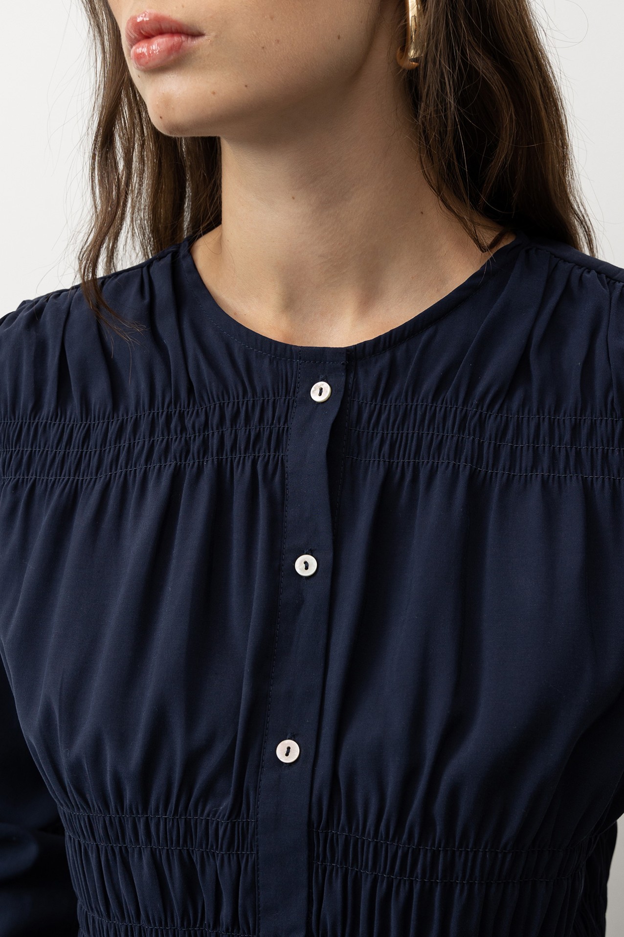 Camisa Slim Azul Escuro