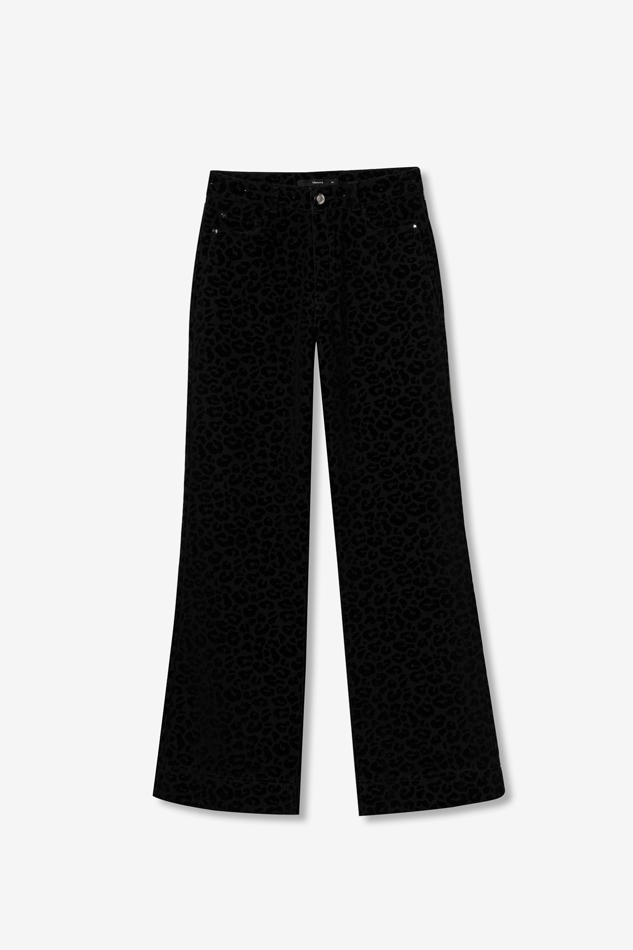 Black Animal Print Culottes