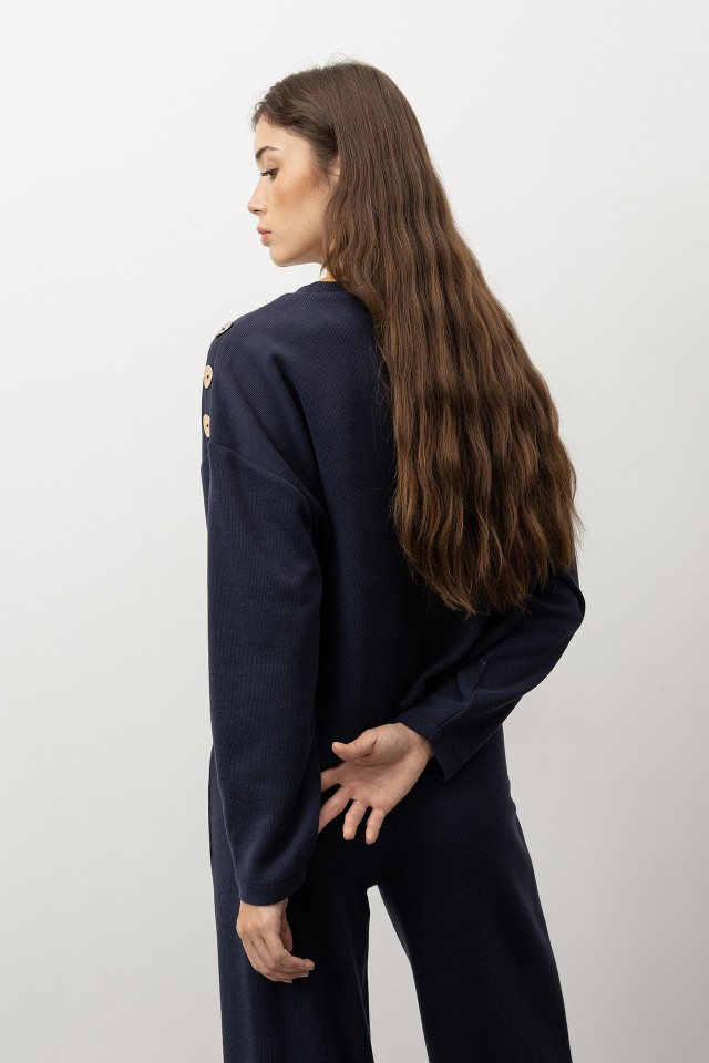Navy Relaxed Fit Sweatshirt Navy Relaxed Fit Sweatshirt