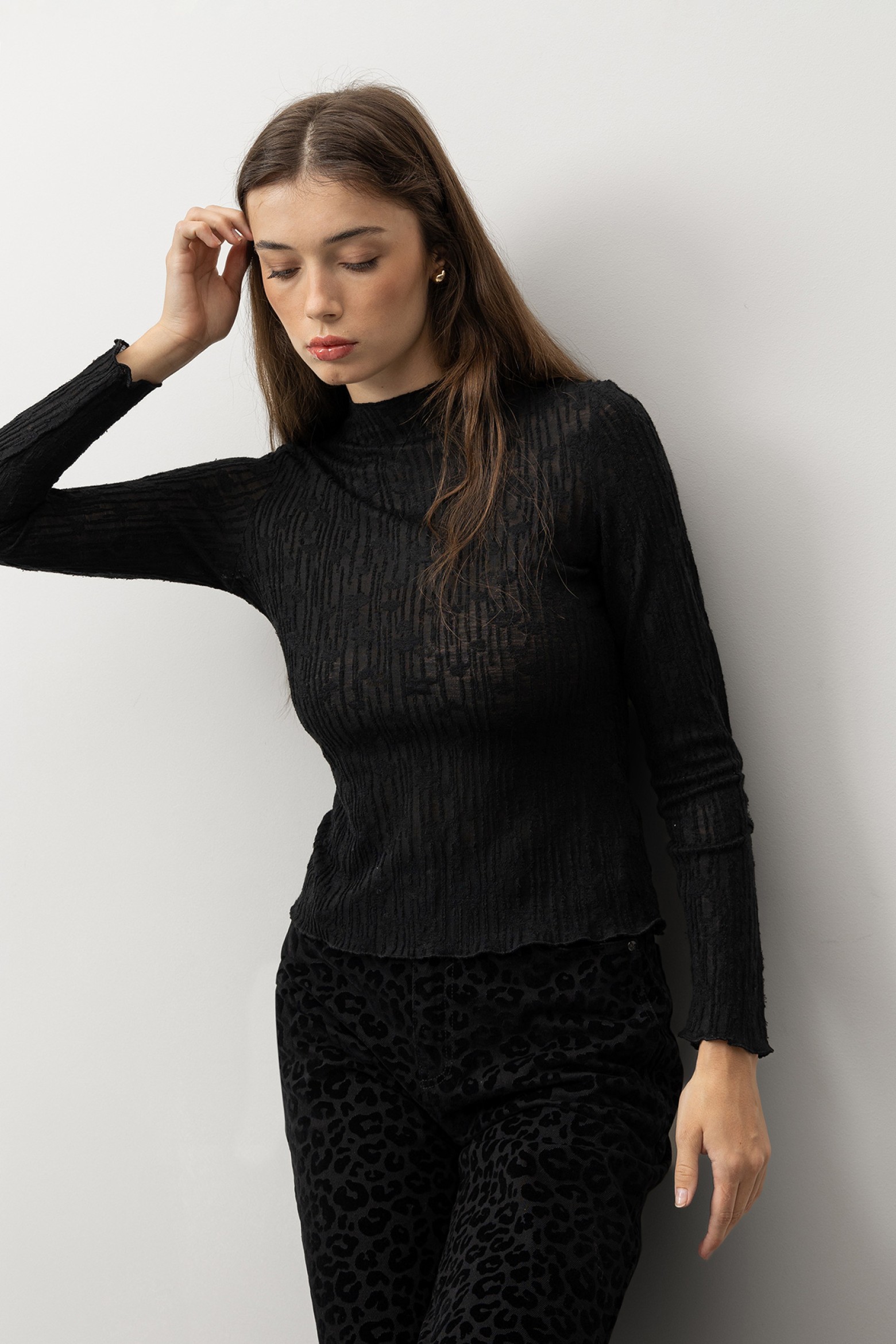 Embroidered Long Sleeve T-Shirt