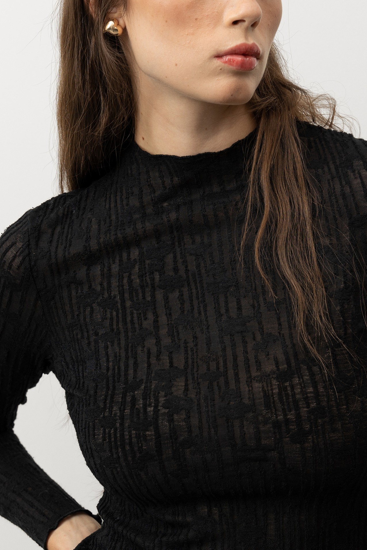 Camiseta Bordada De Manga Larga