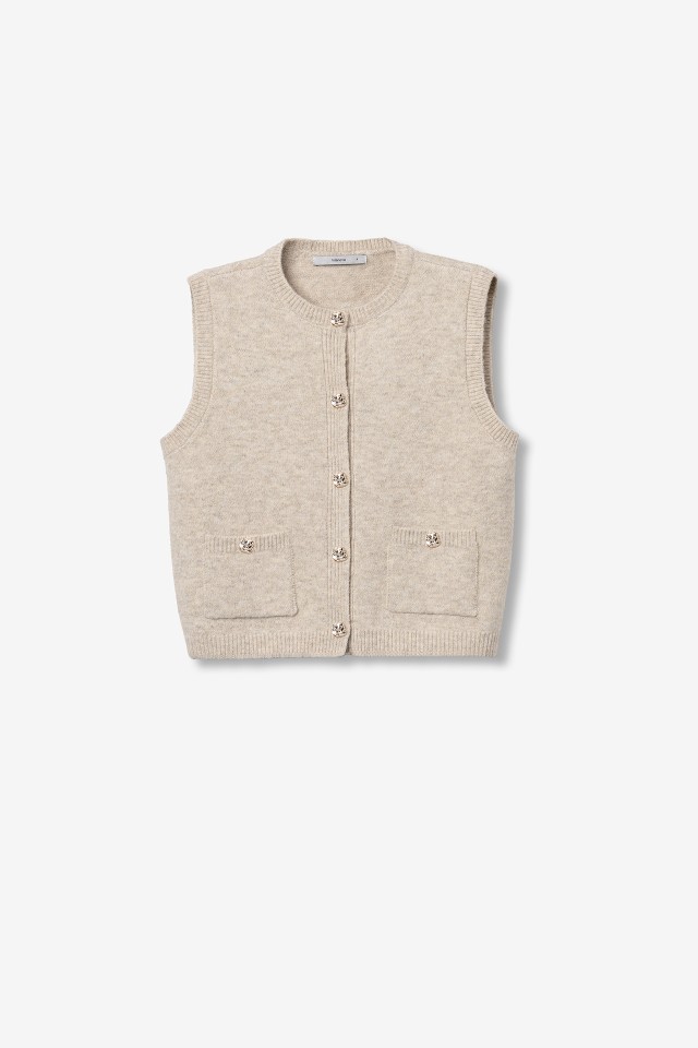 Sleeveless Knit Vest Sleeveless Knit Vest
