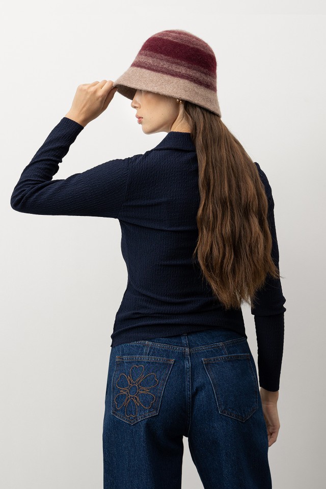 T-shirt Slim Azul Escuro T-shirt Slim Azul Escuro