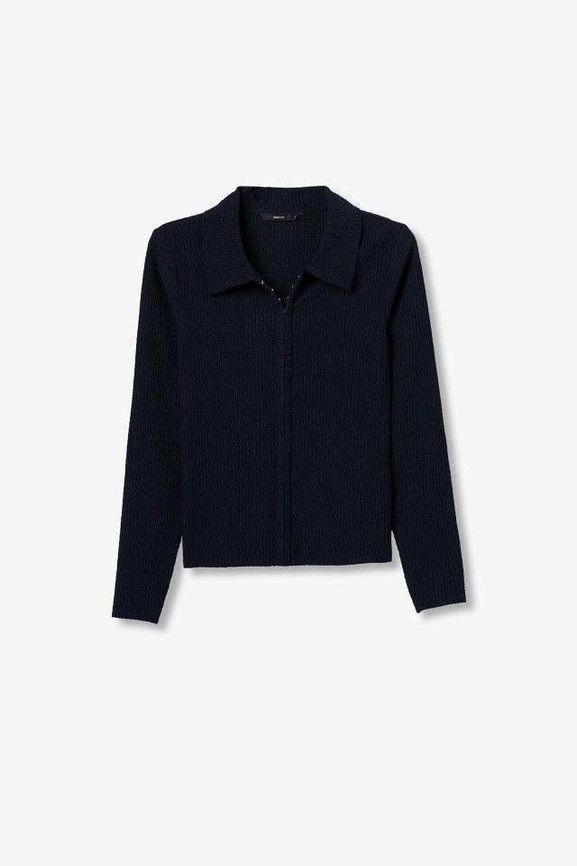 T-shirt Slim Azul Escuro T-shirt Slim Azul Escuro