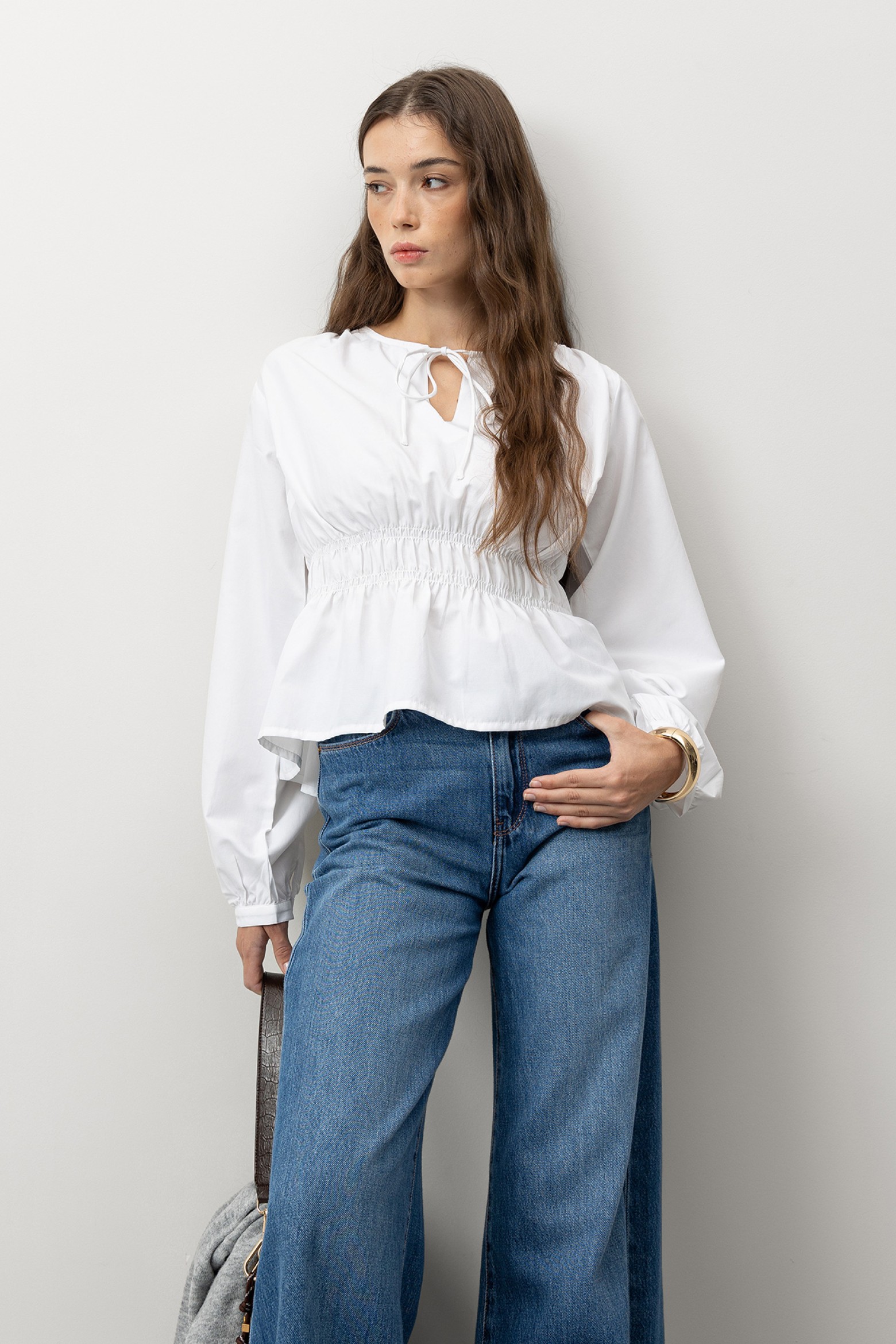 White Long Sleeve Blouse