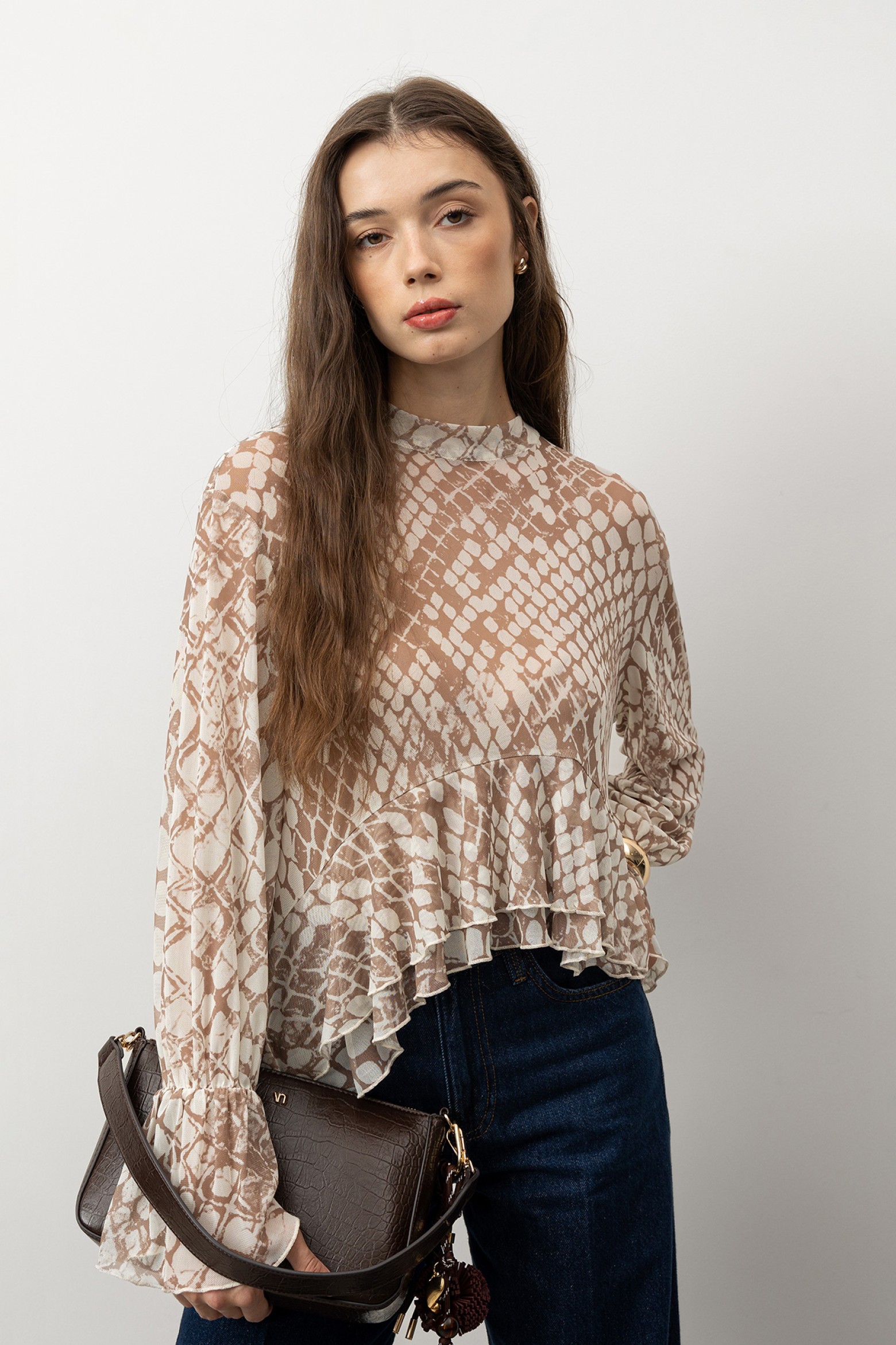 Geometric Pattern Blouse