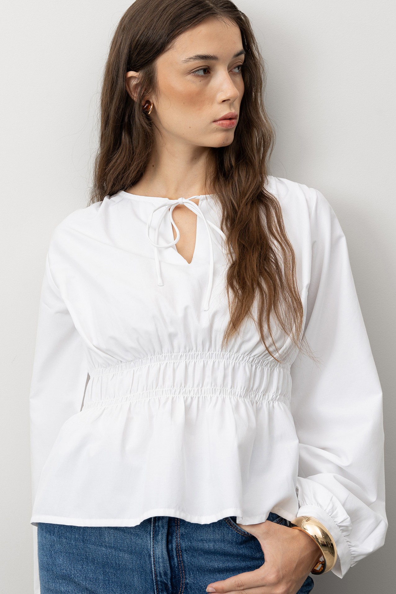 White Long Sleeve Blouse
