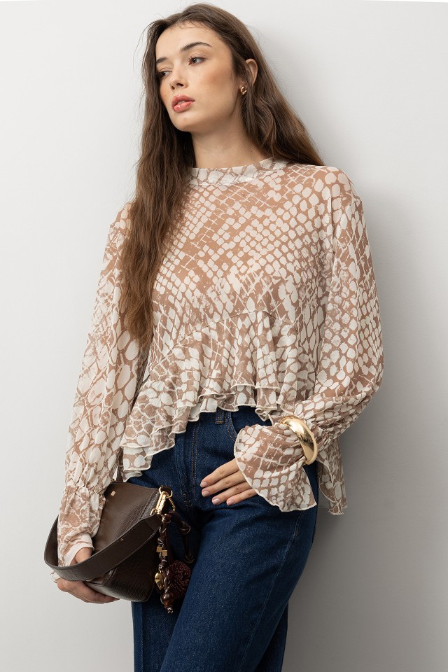 Geometric Pattern Blouse Geometric Pattern Blouse