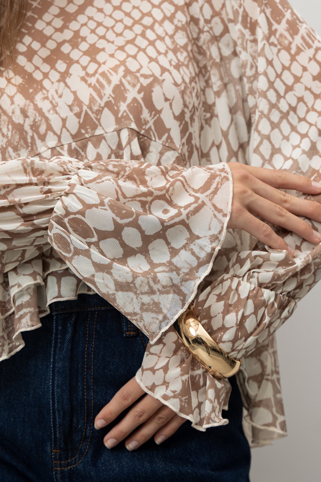 Geometric Pattern Blouse