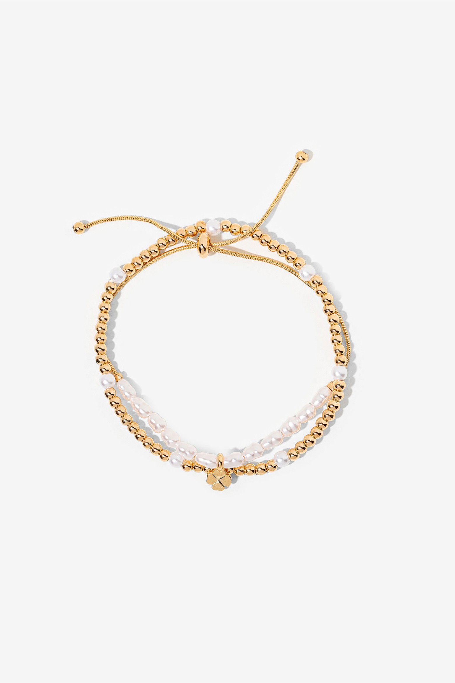 Gold and Pearl Bracelets