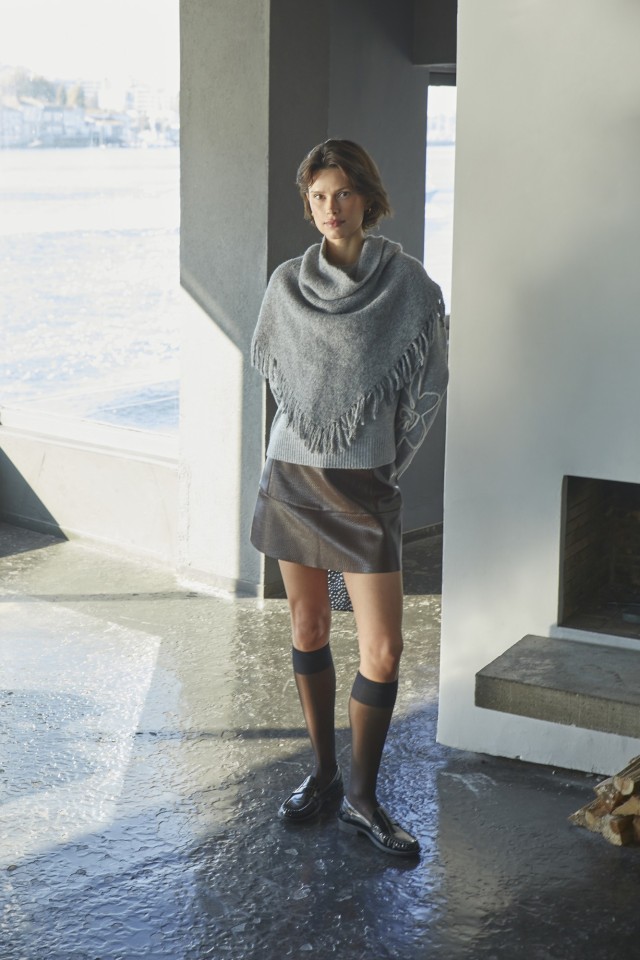 Brown Crocodile Texture Skirt Brown Crocodile Texture Skirt