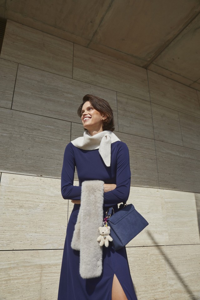 Cachecol Bege Peludo