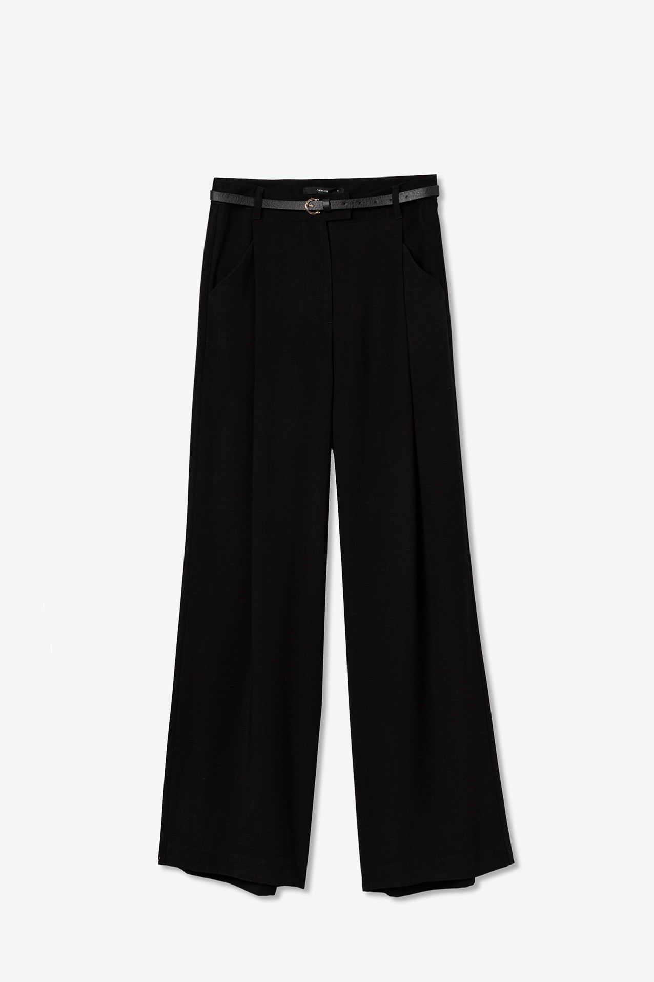 Wide Leg Pants With Belt