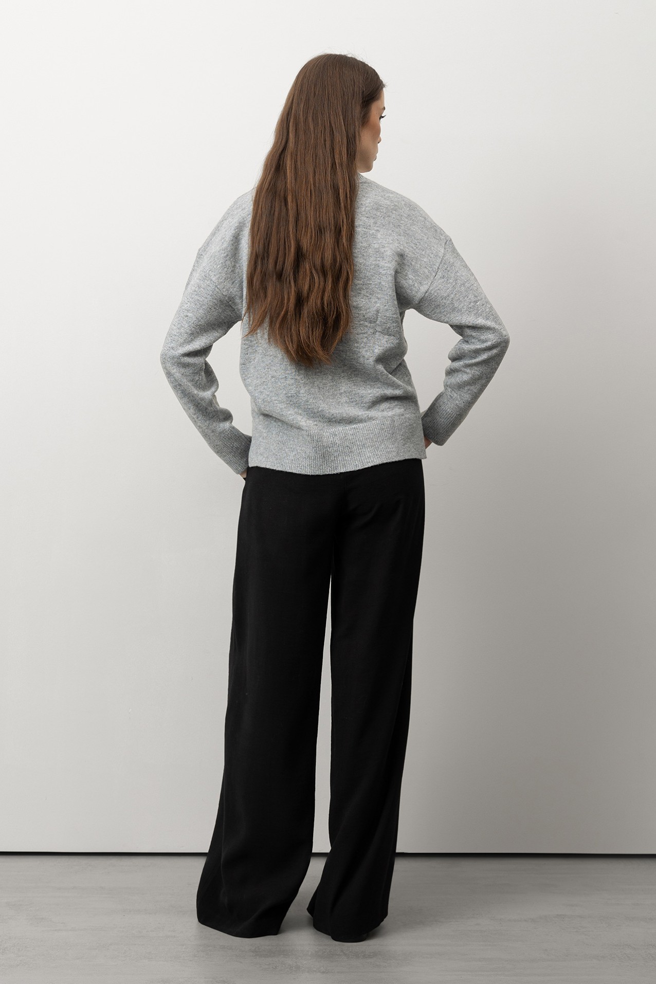 Wide Leg Pants With Belt