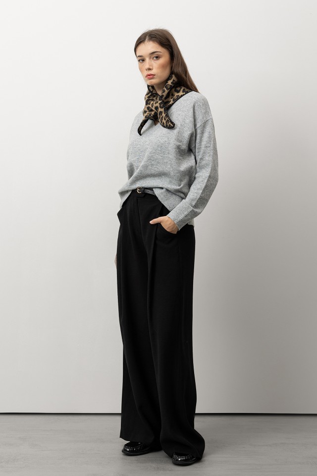 Wide Leg Pants With Belt Wide Leg Pants With Belt