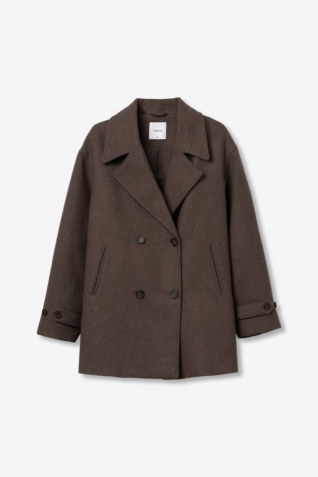 Casaco Comprido Relaxed Castanho Casaco Comprido Relaxed Castanho