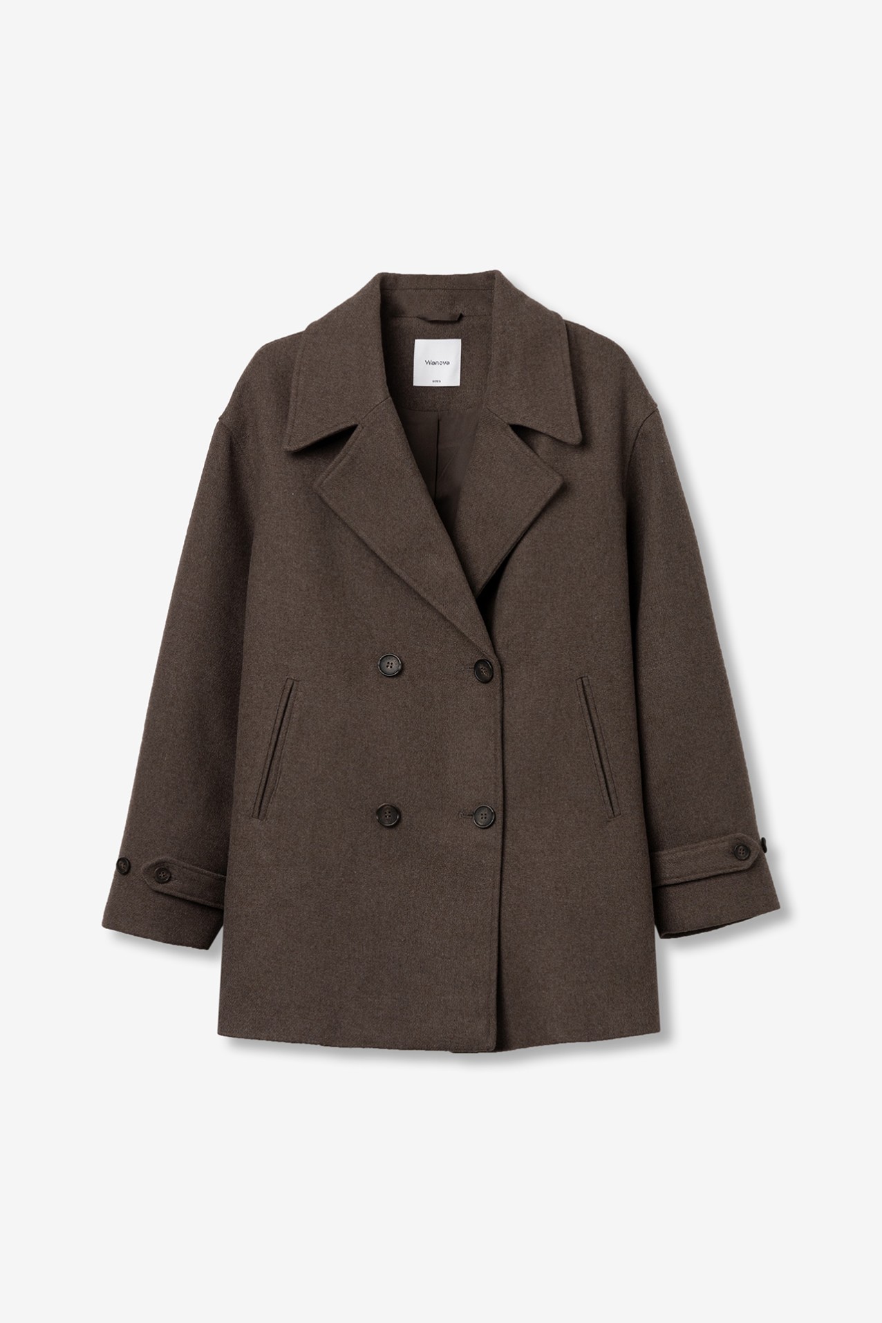 Casaco Comprido Relaxed Castanho