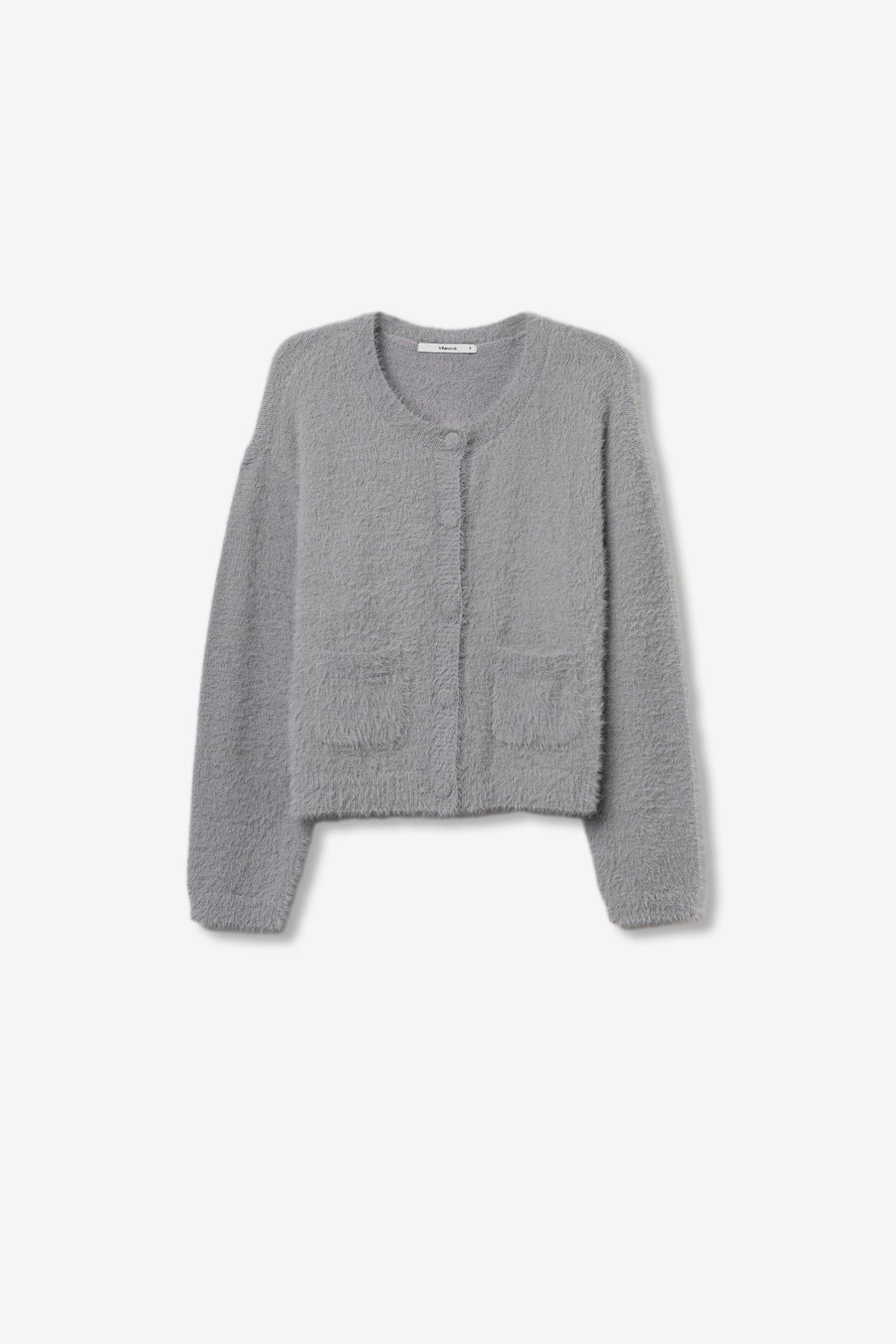 Cardigan Tricotado Cinza