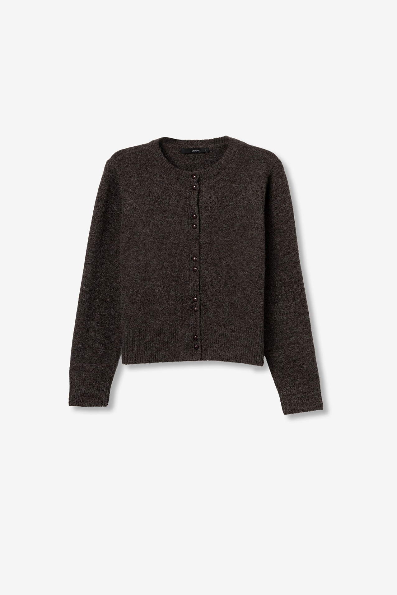 Cardigan Tricotado Castanho